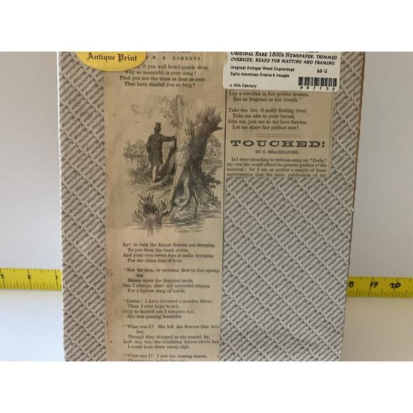 Antique Newspaper Civil War The River by W.H. Roberts Harper Military Rare 1800s - Picture 5 of 6